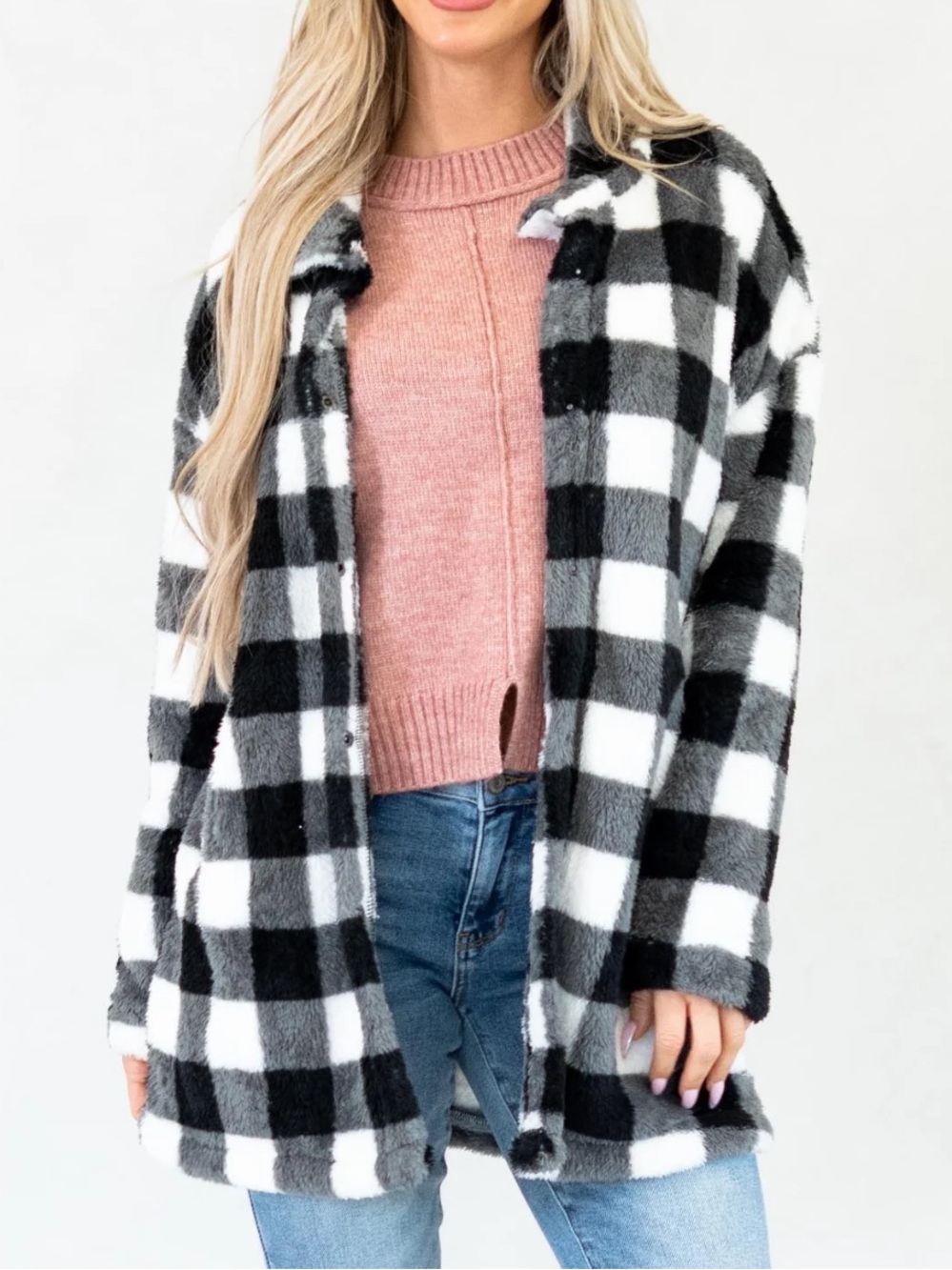 Lee women’s Fleece Button Down Chore Jacket.